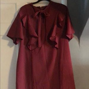 Cute retro cranberry dress